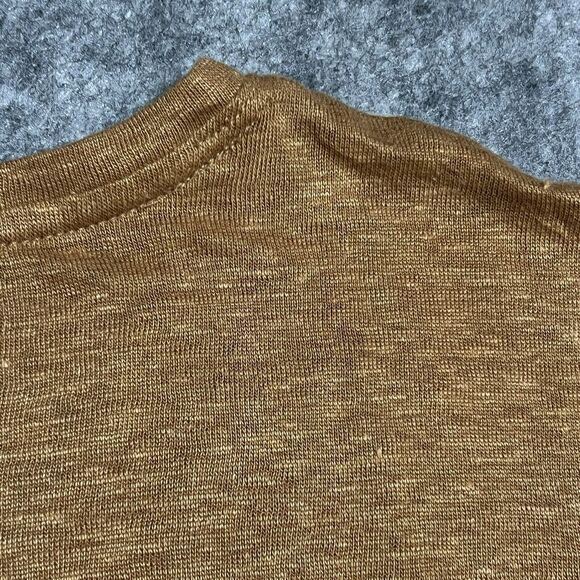 Rachel Zoe 100% Linen V-Neck Tee T-shirt Women's L Rust Brown Shirt NWT - Picture 10 of 11